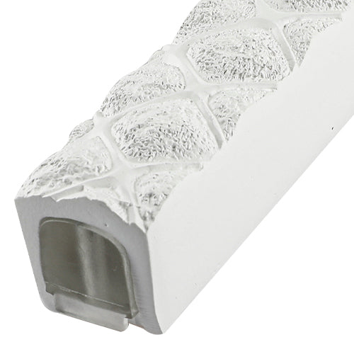 Pearl Mezuzah 12cm with Stones - Elegant Polyresin Door Mezuzah