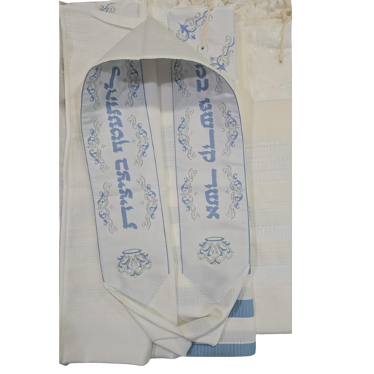 Tallit Gadol Ashkenazi – 100% Cotton Prayer Shawl