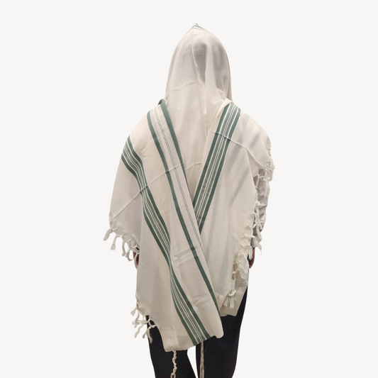 Tallit Gadol Wool Kosher Prayer Halel Mofet Sephardic Tying