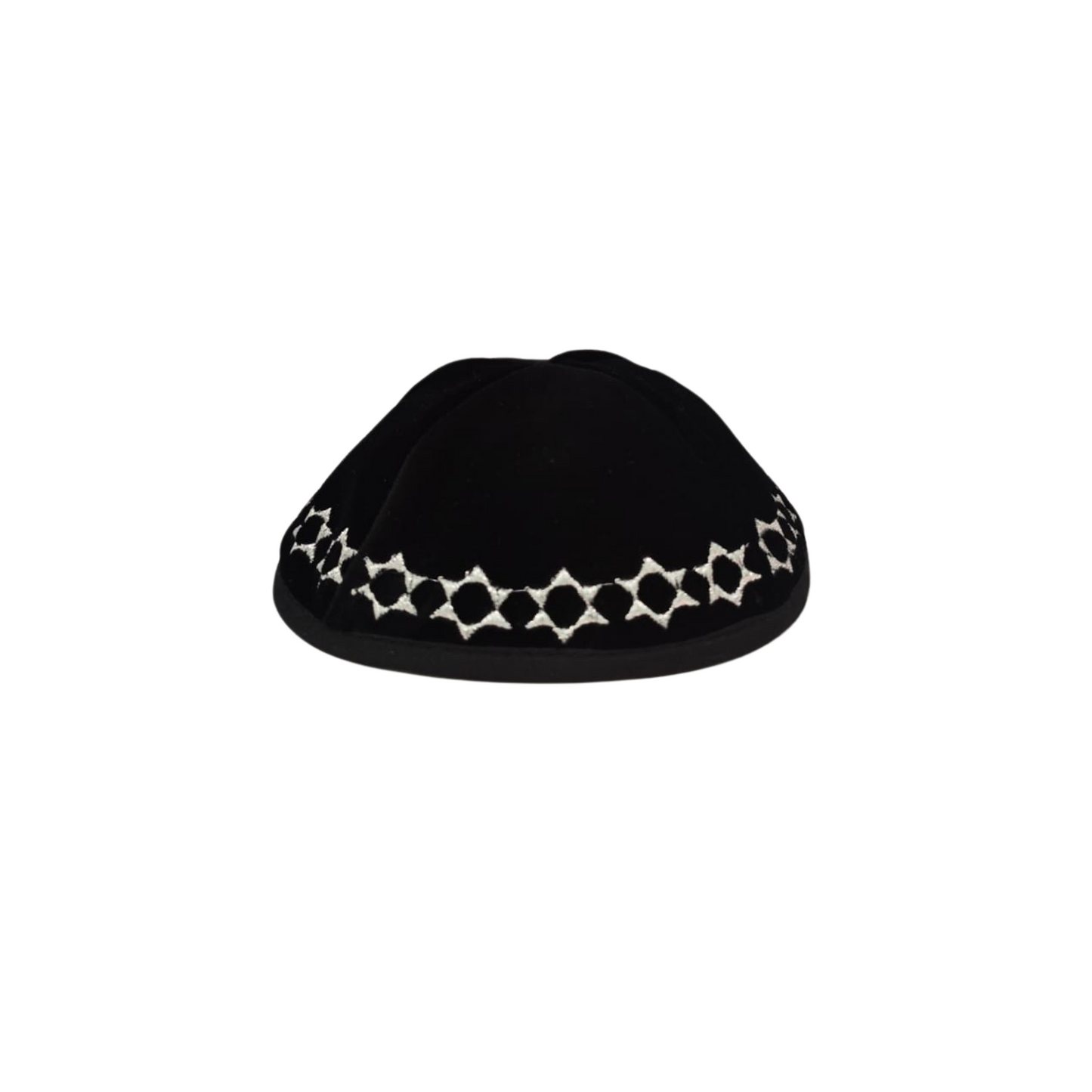 Kippah Black Velvet 4 Sections Yarmulke Keppah Kipa Kipot 19 Cm