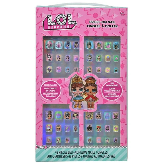 LOL Surprise Press On Nails 48pk - Kids Fake Nails Gift Set