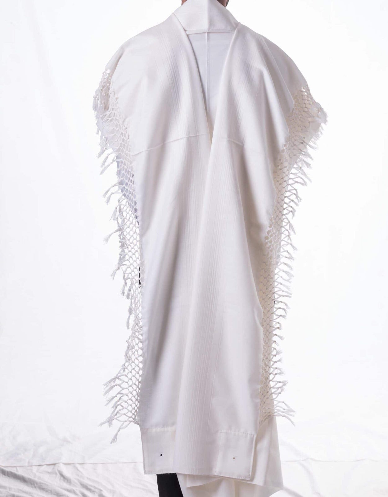 Tallis Gadol Reshet Wool Handmade Comfortable Prayer Shawl