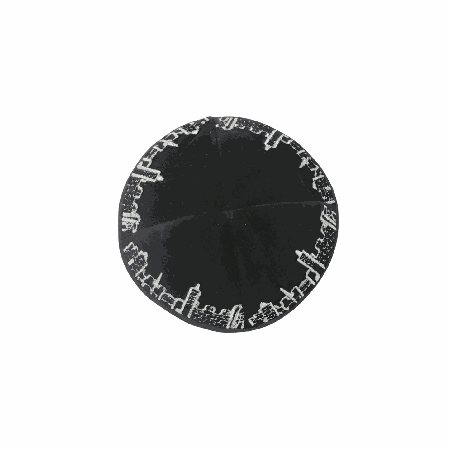 Kippah Black Velvet 4 Sections Yarmulke Keppah Kipa Kipot 19 Cm