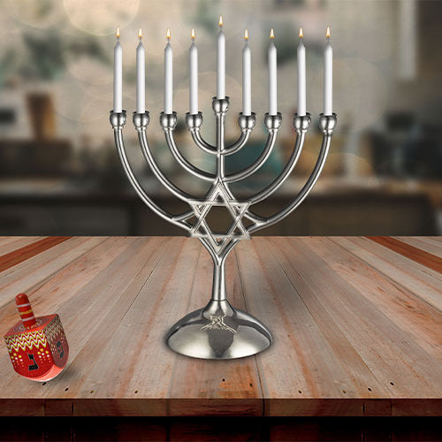 Elegant Metal Menorah Chanukah 7*6 Inches