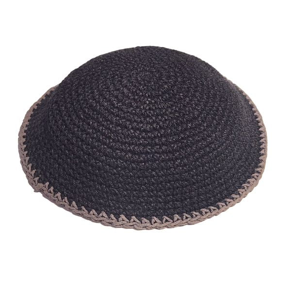 Yarmulke Kippah Knitted Cotton Serugah Jewish 17 cm