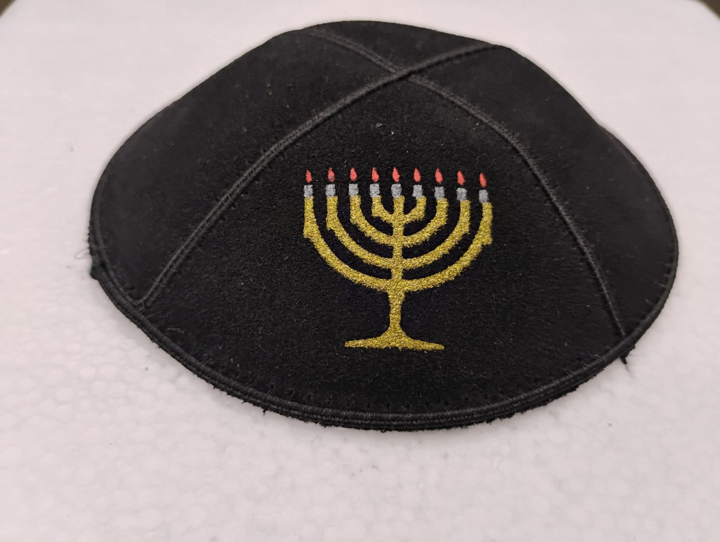 Leather Suede Jewish Kippah