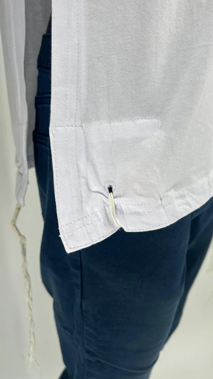 V-Neck Tzitzit Comfortable Cotton Adult Undershirt Certified Kosher