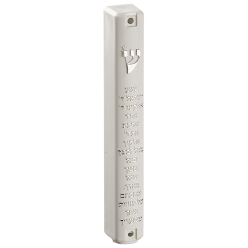 plastic  Mezuzah With 12cm white/clear