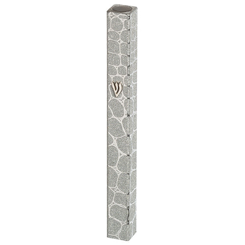Aluminum Mezuzah 15 Cm Bubbles Design - Modern Door Mezuzah 