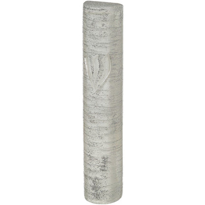 Polyresin Mezuzah Case 12cm White Reels Design