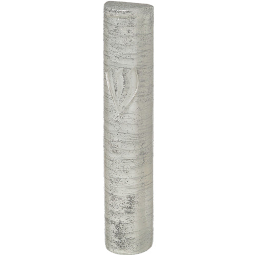 Polyresin Mezuzah Case 12cm White Reels Design