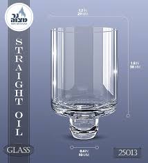 Crystal Oil Straight Glasses for Chanuka Menorah 9 Pack