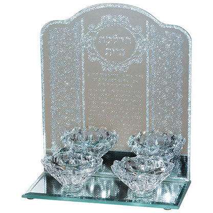 Glass Candlesticks Decorative Candle Lighting Holders for Shabbat 