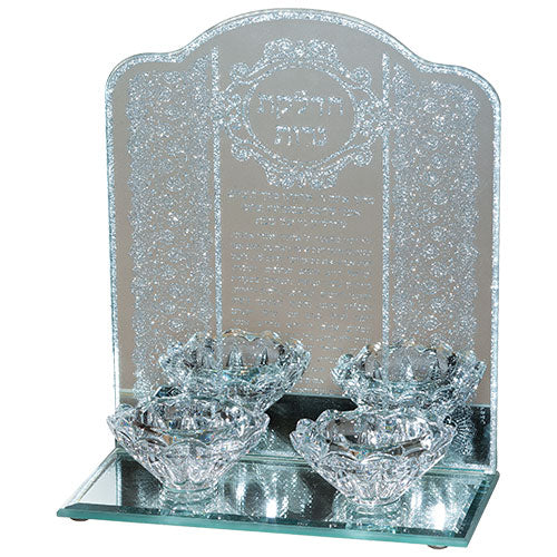 Glass Candlesticks Decorative Candle Lighting Holders for Shabbat 