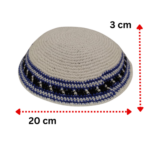 Yarmulke Kippah Knitted Cotton Serugah Torah sruga Yarmulke Jewish17cm