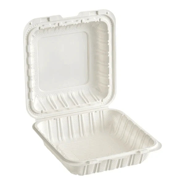 8x8 Clamshell Take Out Containers 150 Pack Microwave-Safe