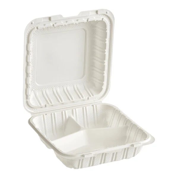 8x8 Clamshell Take Out Containers 150 Pack Microwave-Safe
