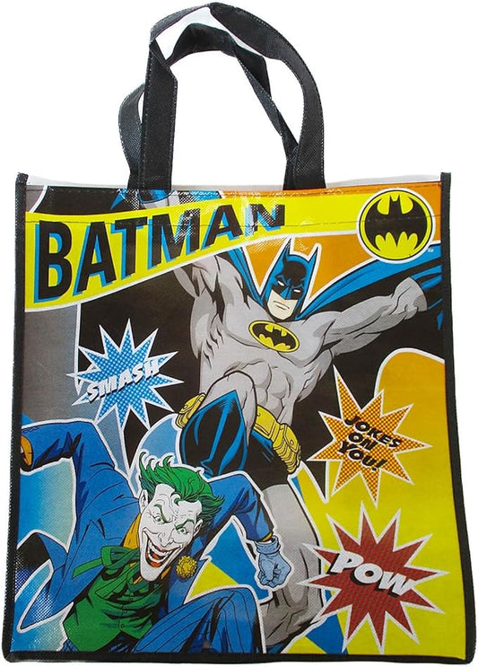 Batman Reusable Tote Bag Kids - Superhero Shopping Bag Bundle