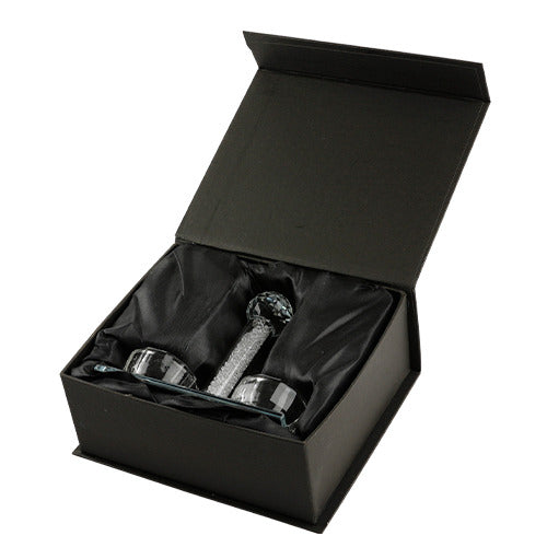 Crystal Saltie Bowl 11×12 cm Decorative Crystal Dish with Glass Chip