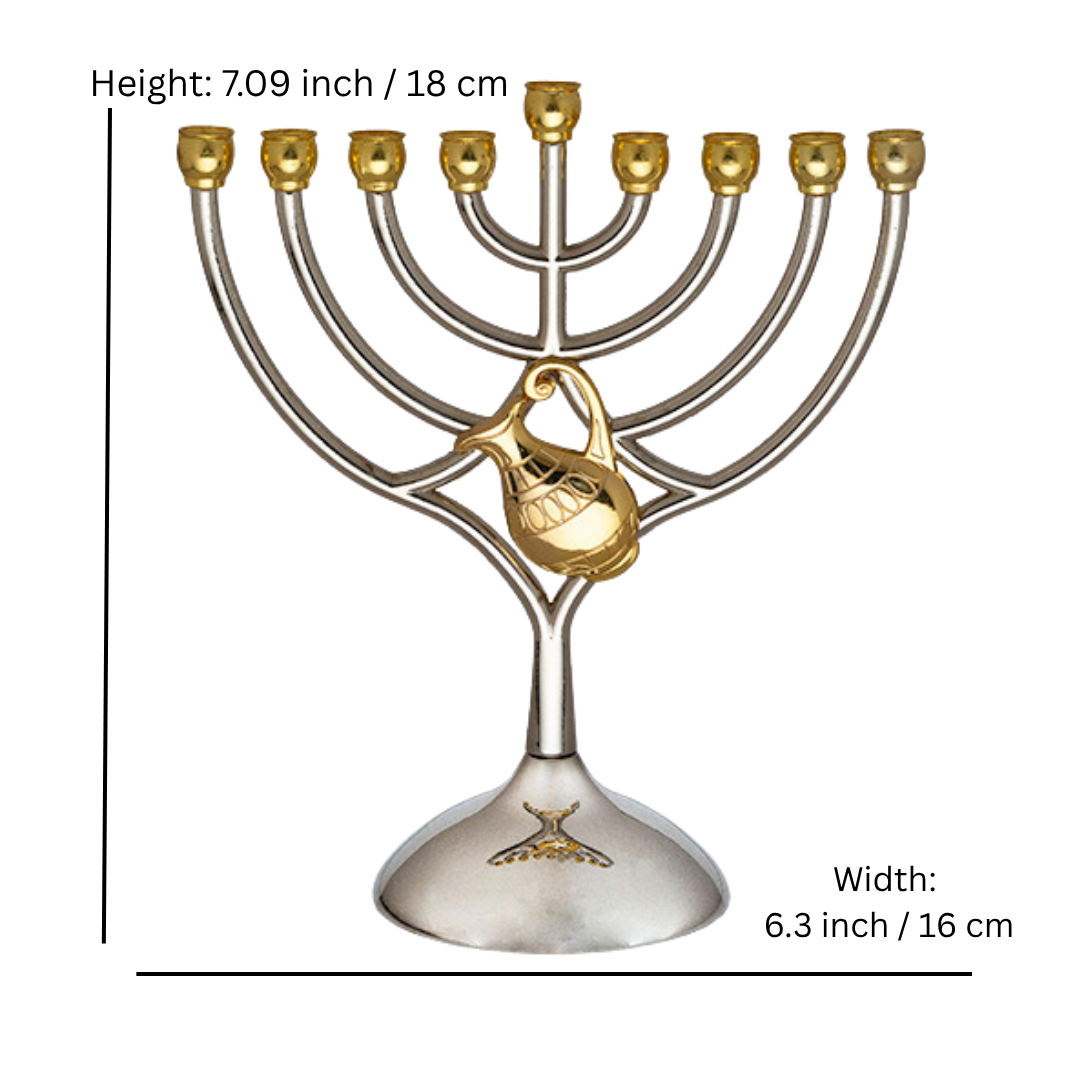 Elegant Metal Menorah Chanukah 7*6 Inches