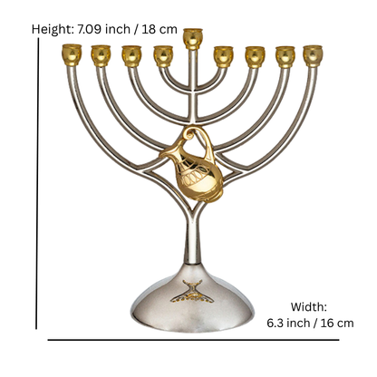 Elegant Metal Menorah Chanukah 7*6 Inches
