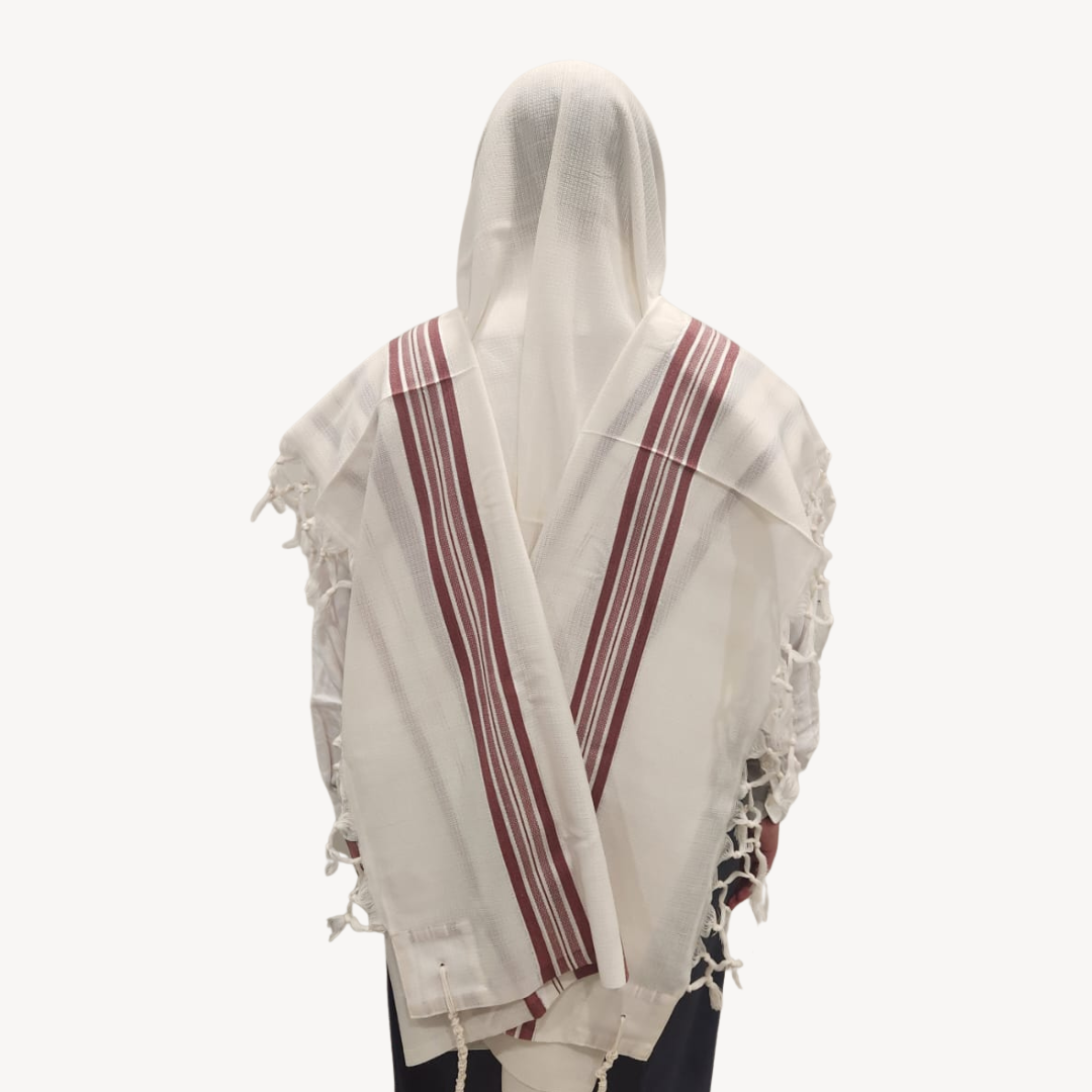 Tallit Gadol Wool Kosher Prayer Halel  Mofet Sephardic Tying