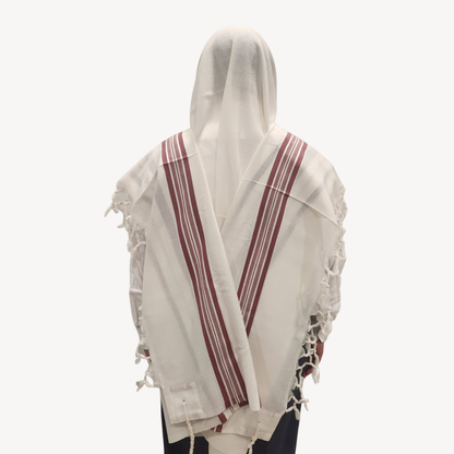 Tallit Gadol Wool Kosher Prayer Halel  Mofet Sephardic Tying