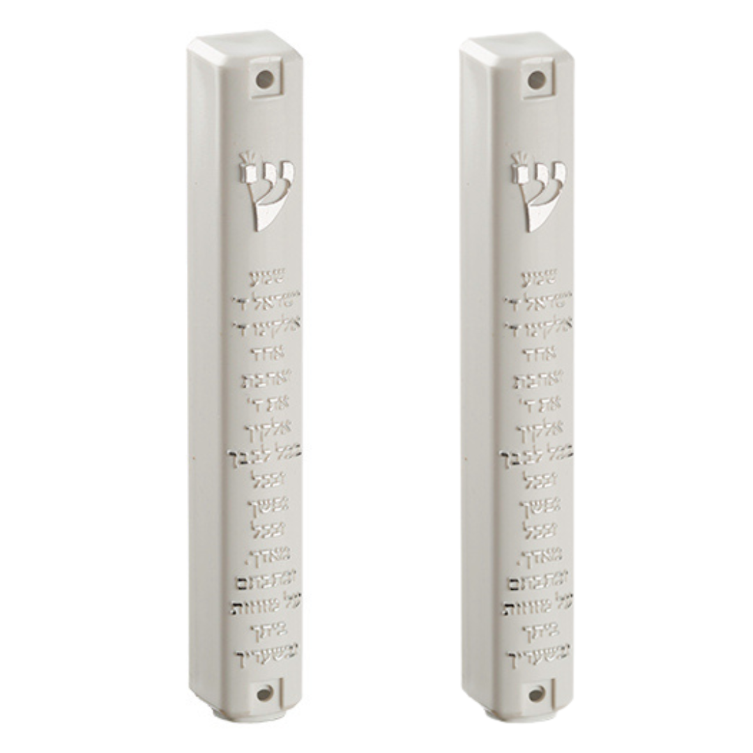 plastic  Mezuzah With 12cm white/clear