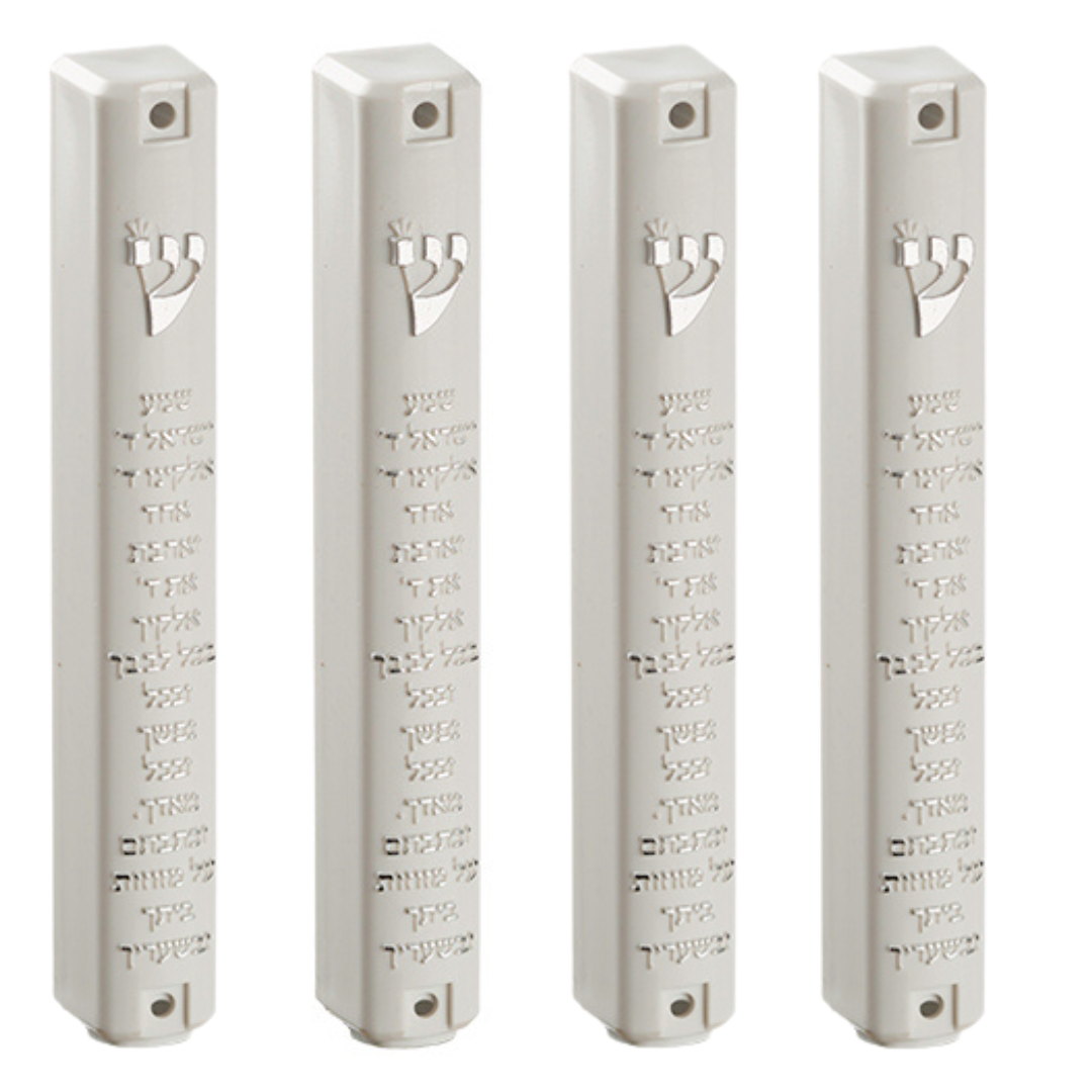 plastic  Mezuzah With 12cm white/clear