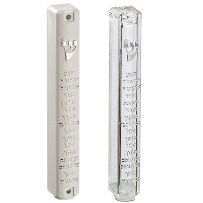 plastic  Mezuzah With 12cm white/clear