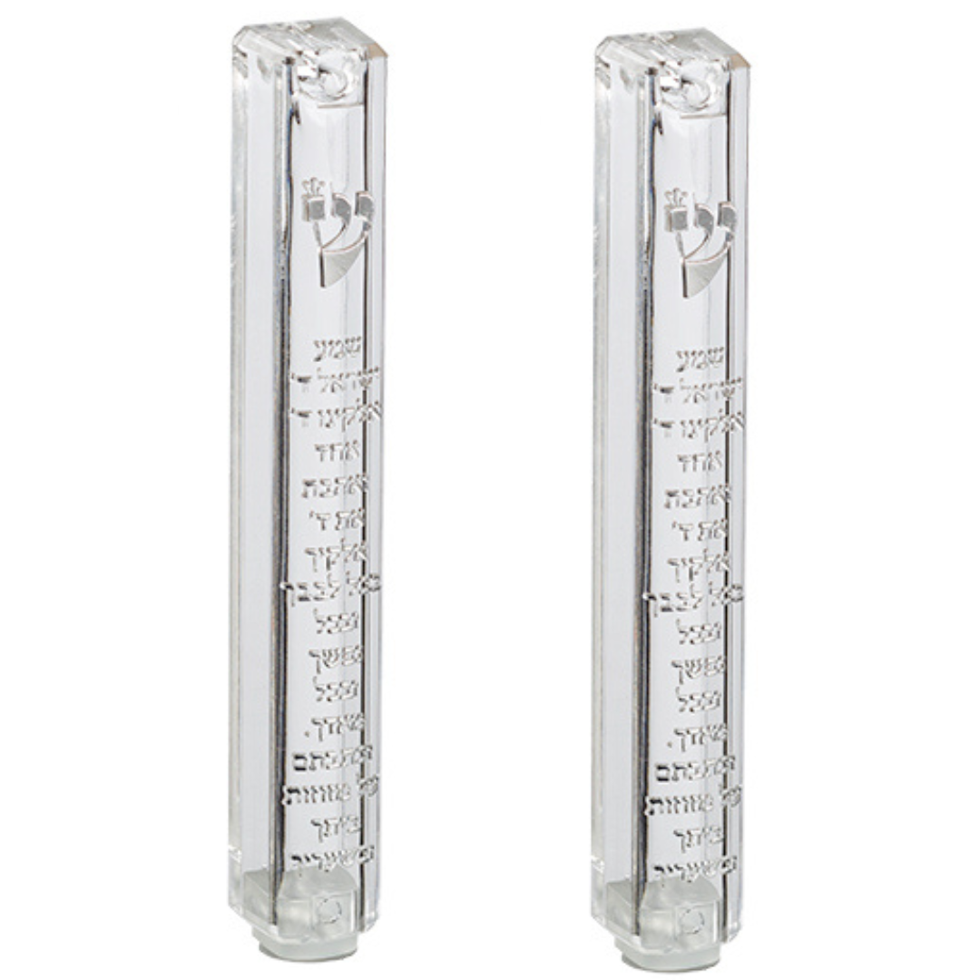 plastic  Mezuzah With 12cm white/clear