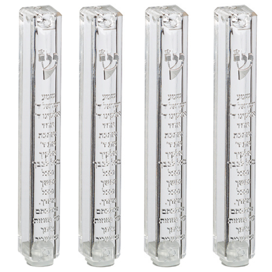 plastic  Mezuzah With 12cm white/clear