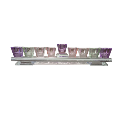 Elegant Crystal Menorah in Stunning Premium Decorative Chanukah