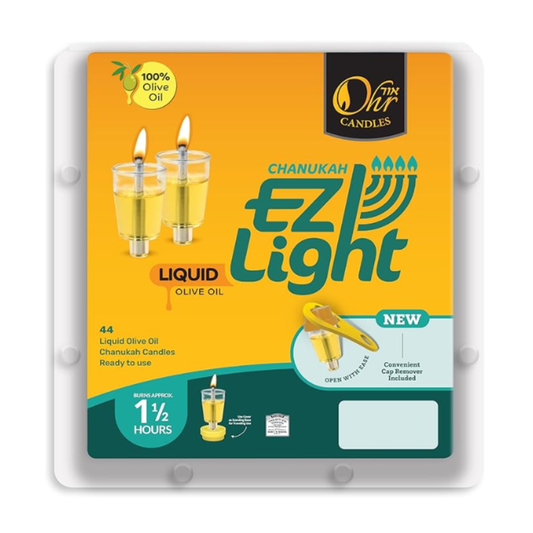 Pre-Filled Menorah Liquid Cup Candles 1.1/2Hrs Lights Olive Oil