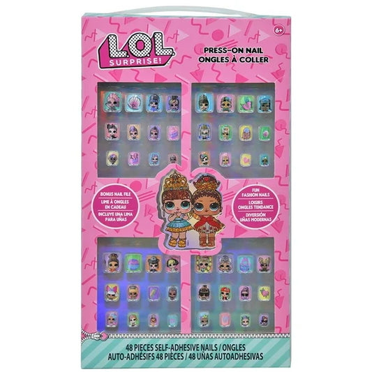 LOL Surprise Press On Nails 48pk - Kids Fake Nails Gift Set