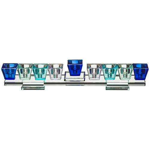 Elegant Crystal Menorah in Stunning Premium Decorative Chanukah