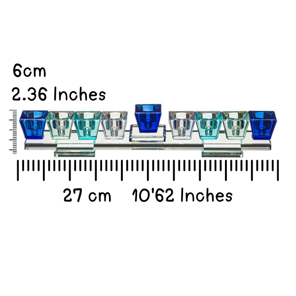 Elegant Crystal Menorah in Stunning Premium Decorative Chanukah