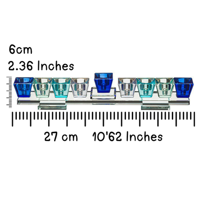 Elegant Crystal Menorah in Stunning Premium Decorative Chanukah