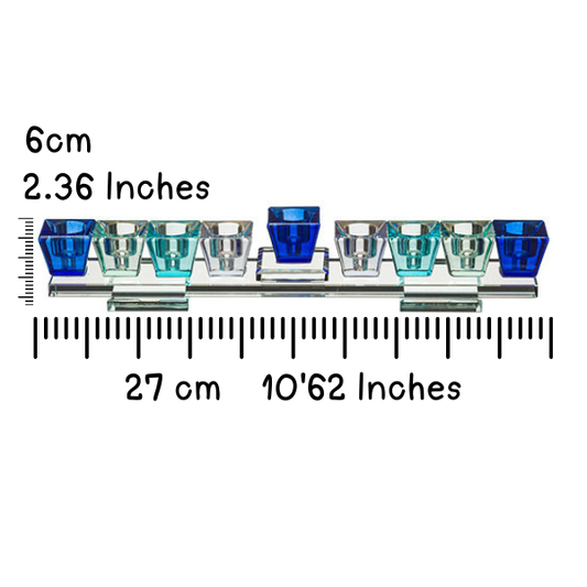 Elegant Crystal Menorah in Stunning Premium Decorative Chanukah