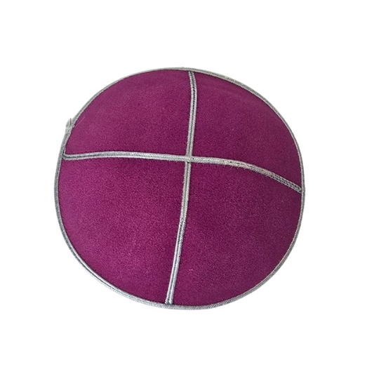 Yarmulka Jewish Kippa Flat Yamaka Kipah Kipot Leather Suede 14cm