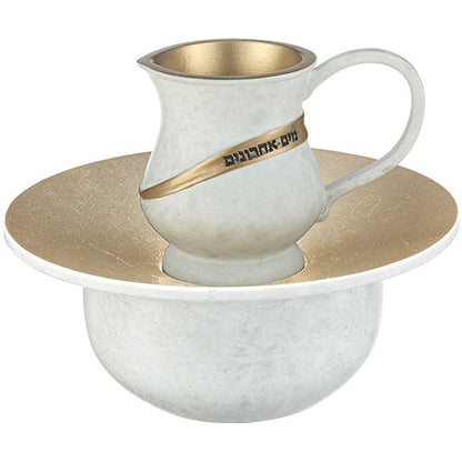 Polyresin Maim Achronim Stylish Hand Washing Cup for Jewish Home 
