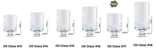 Crystal Oil Straight Glasses for Chanuka Menorah 9 Pack