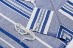 Tallit Sapir – blue-shiny-silver tones-Shiny-Silver