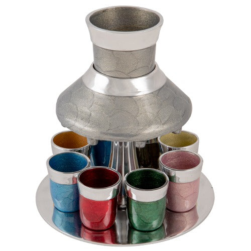 Kiddush Cup Wine Fountain Set Goblet 8 small for Shabbat Yom Tov