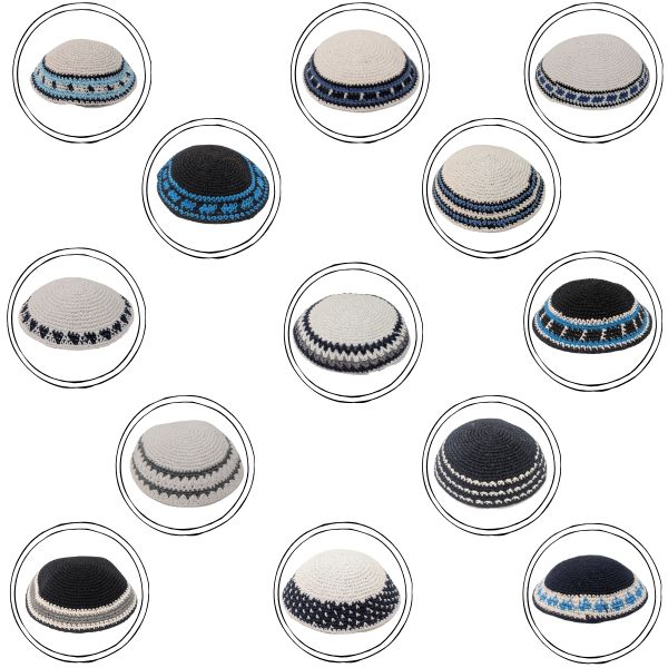 Knitted Yarmulke kippot hat Kippah skull yamaka Holy kipa 17 cm