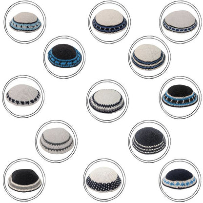 Knitted Yarmulke kippot hat Kippah skull yamaka Holy kipa 17 cm