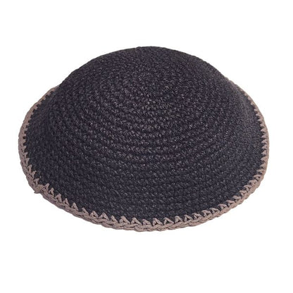 Yarmulke Kippah Knitted Cotton Serugah Jewish 17 cm
