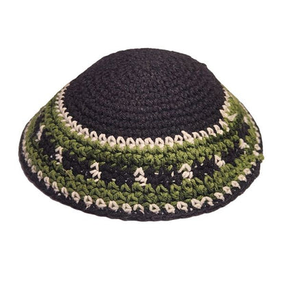 Yarmulke Kippah Knitted Cotton Serugah Jewish 17 cm