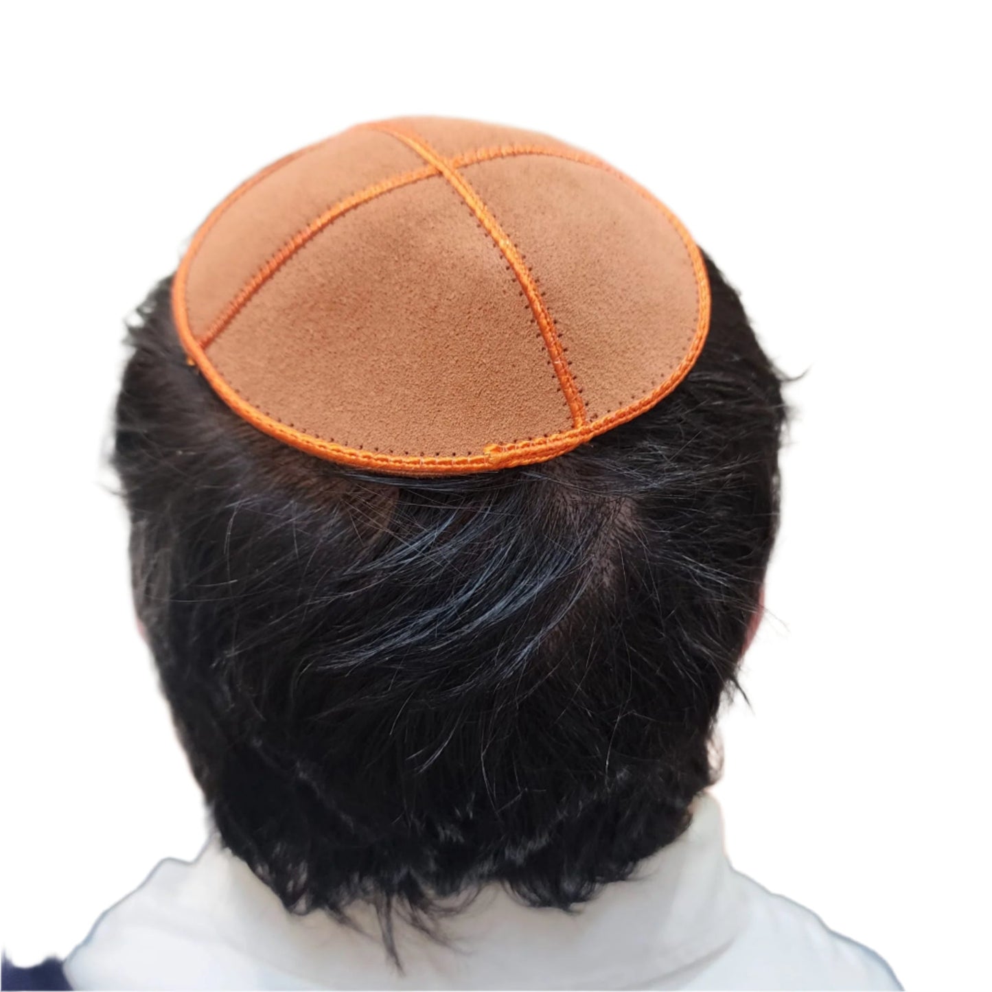 Yarmulka Jewish Kippa Flat Yamaka Kipah Kipot Leather Suede 14cm