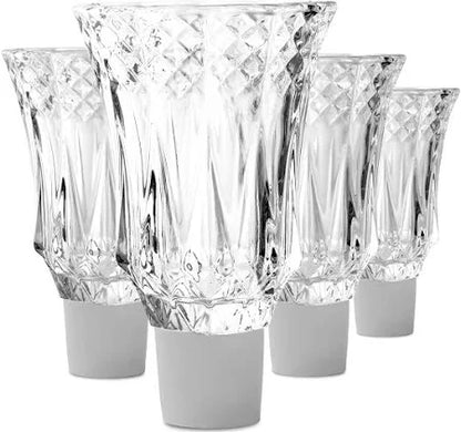 Crystal Oil Glasses Replacements for Chanuka Menorah 9 Pack